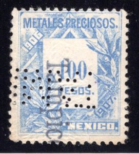 MP 48, Mexico, 100P, 1906-1907, Precious Metals / Metales Preciosos