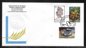 United Nations NY 644-646 1994 Definitives Geneva Cachet FDC First Day Cover