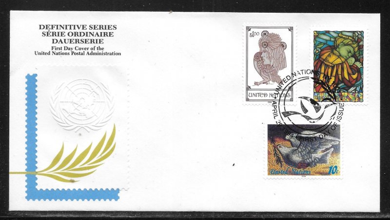 United Nations NY 644-646 1994 Definitives Geneva Cachet FDC First Day Cover