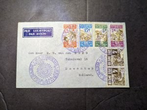 1935 Dutch East Indies Airmail Cover Bandoeng to Deventer Netherlands