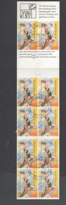 Centenary AFL Stamp Booklet Richmond Tiger Australia CTO