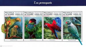 [950 42]- YEAR 2018 - GUINEA - PARROTS      4V   complet set  MNH/**