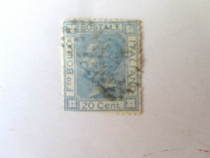 Italy #35 Victor Emmanuel II, 1867,Used/Poor, Space Filler, Perfs cut into l/bot