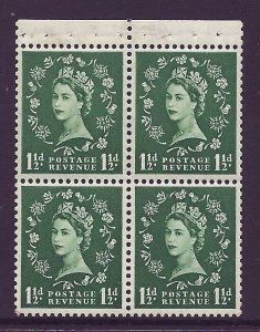 SB60 Wilding booklet pane Tudor perf type P UNMOUNTED MNT/MNH 