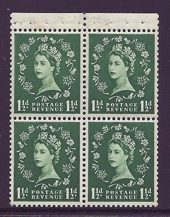 SB60 Wilding booklet pane Tudor perf type P UNMOUNTED MNT/MNH 