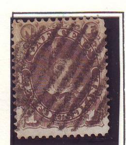 Newfoundland Sc 42 1880 1 c gr brn Pr of Wales stamp used