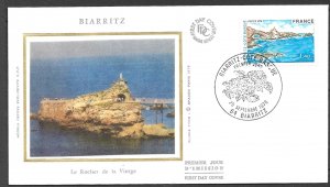 FRANCE 1976 1.40fr BIARRITZ Tourist Issue Sc 1471 Silk Cachet FDC