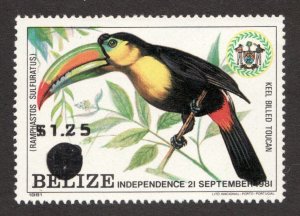 Rare! : 1983 Belize Sc #428 - $1.25 Keel Billed Toucan bird - MNH Cv$30