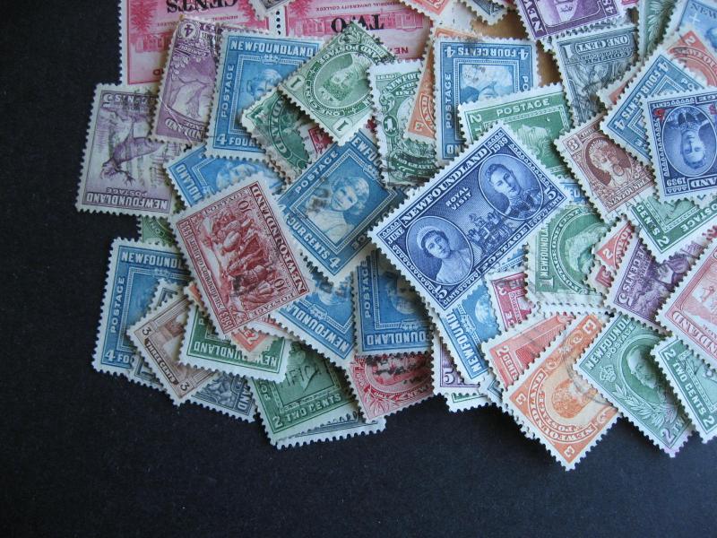 Newfoundland mixture (duplicates,mixed condition) 100 stamps, what lurks here?