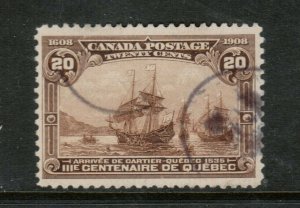Canada #103 Extra Fine Used With Light Cancel