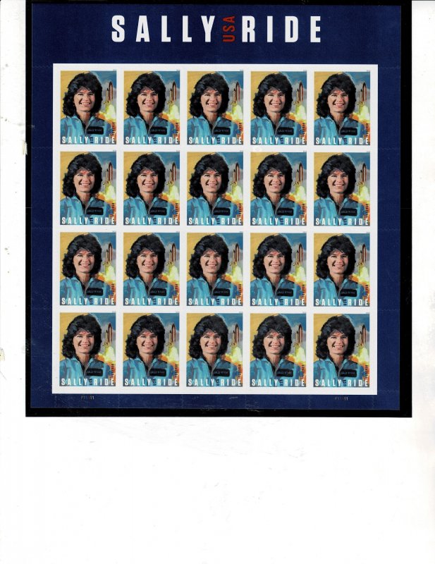 Sally Ride Forever US Postage Sheet #5283 VF MNH