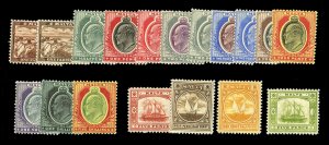 Malta #28-45 Cat$387, 1904-11 Edward, complete set, hinged