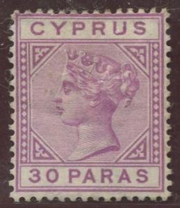 Cyprus - Scott 20 - QV - Definitives -1882 - MH - Single 30pa Stamp