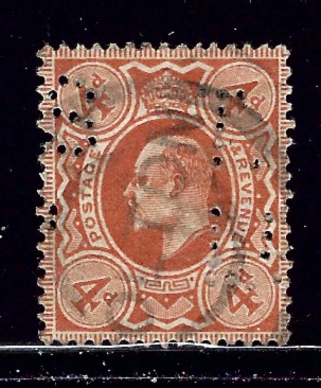 Great Britain 150 Used 1911 Perfin issue    (ap1788)