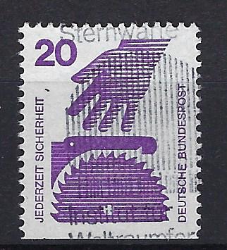 Germany Bund Scott # 1076, used, variation SE bottom