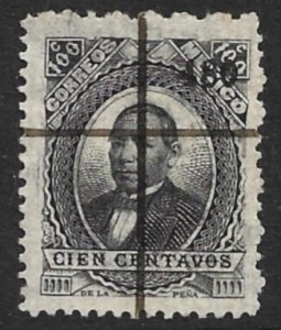 MEXICO 1879 100c Black JUAREZ Issue 480 Control For URES/HERMOSILLO Sc 130 Used