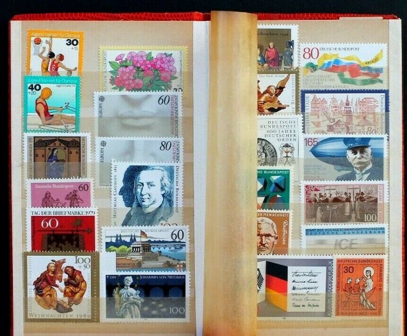 Germany Stamp Collection Lot of 95 MNH Post Office Fresh in Lighthouse Album