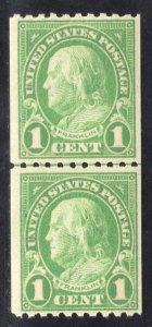 US STAMPS #604 LINE PAIR MINT OG NH LOT #21113