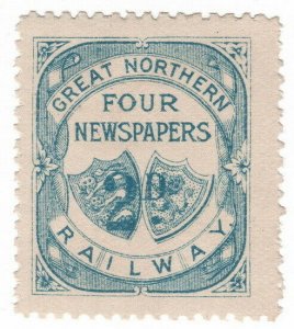 (I.B) Great Northern Railway : Newspaper Parcel 2d (four) 