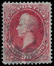 U.S. #155 Used LH; 90c Commodore Perry (1872)