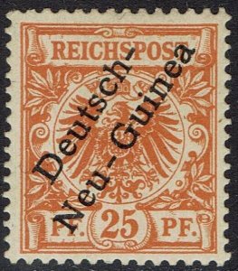 GERMAN NEW GUINEA 1897 EAGLE 25PF