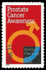 PCBstamps   USS #3315 33c Prostate Cancer Awareness, MNH, (2)