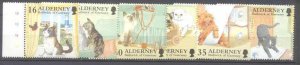 Alderney 92-97 MNH Cats SCV10.75