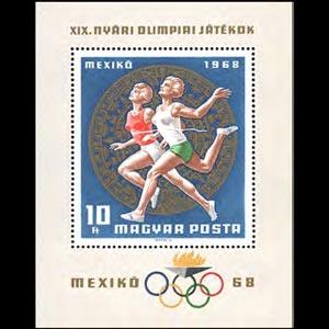 HUNGARY 1968 - Scott# 1924 S/S Olympics-Runners NH