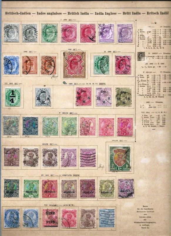 India  /  Ceylon / Philippines   old big  lot   used