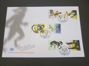 United Nations (NY,Vienna,Geneva) 2015 Sc 570-1,604-5,1116-7 FDC