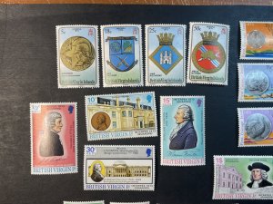 BRITISH VIRGIN ISLANDS # 249-269--MINT NEVER/HINGED--5 COMPLETE SETS--1973-74