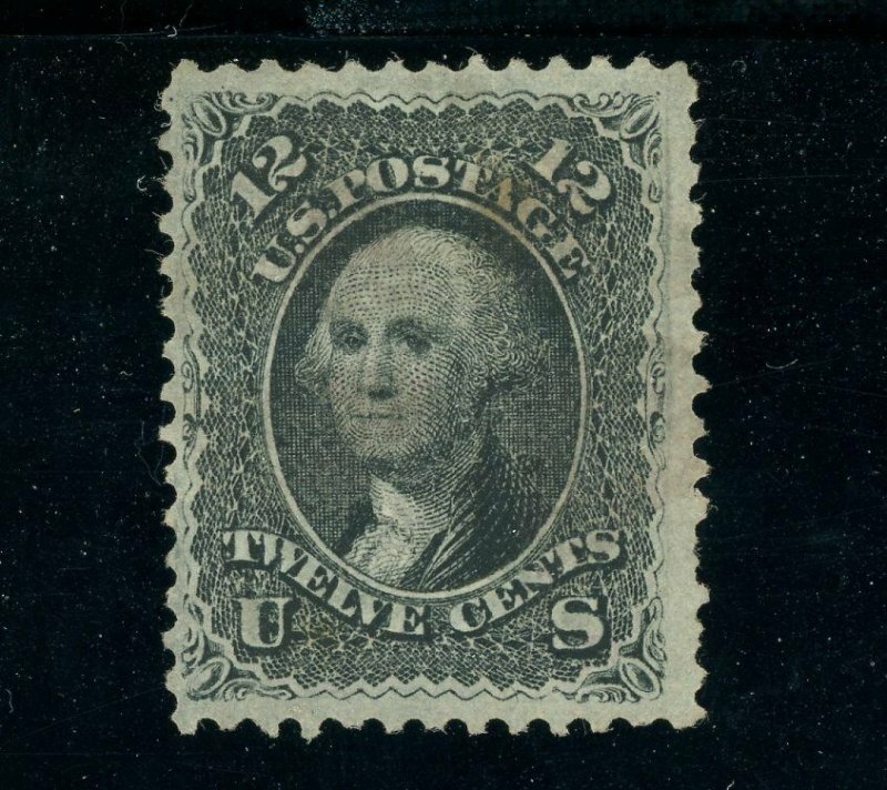 USAstamps Used FVF US 1867 Washington Light Cancel Scott 90 With Grill + Cert