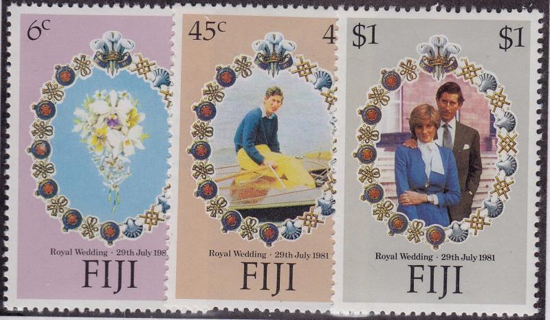  FIJI MNH Scott # 442-444 Royal Wedding (3 Stamps)