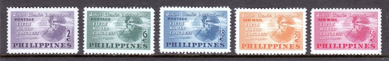 Philippines - Scott #537-539, C68-C69 - MH - SCV $5.15