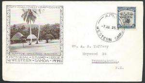 SAMOA 1935 2½d FDC ex Apia.................................................25587