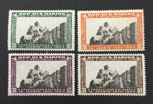 San Marino 1935 #161-4, 12th Anniversary Fascism, MNH.