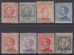 Italy - Saseno Sassone n. 1-8 MNH**  cv 1800$
