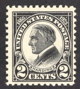 US Stamp #610 2c Black Harding MINT NH OG SCV $1.00