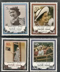 Norfolk Isl.  385-88 MNH 1986 QEII 60th Birthday