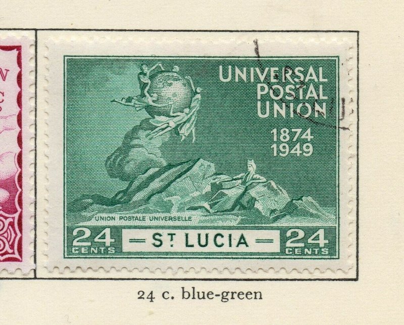 St Lucia 1949 GVI Early Issue Fine Used 24c. NW-154989