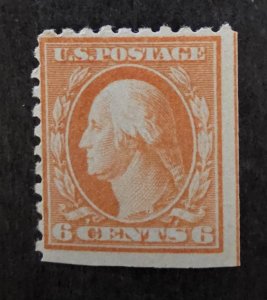 US Scott 468 6c Washington Stamp No WMK MINT MH OG T20134