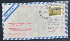 1958 Buenos Aires Argentina First flight Airmail Cover To Hamburg Germany Comet