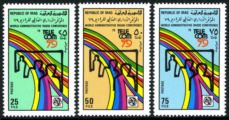 Iraq 945-947, MNH. 3rd World Telecommunications Exhibition. Telecom, 1979