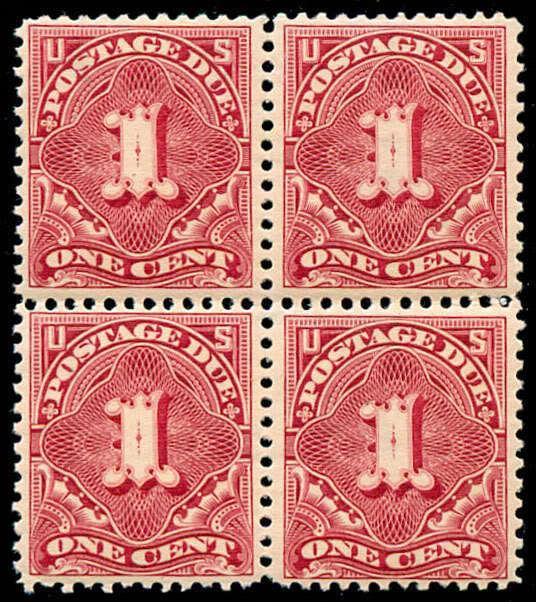 momen: US Stamps #J38 Block of 4 Mint OG NH CV $180