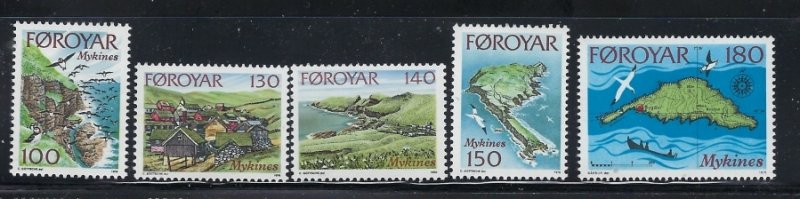 Faroe Is 31-35 MNH 1978 set (fe6128)