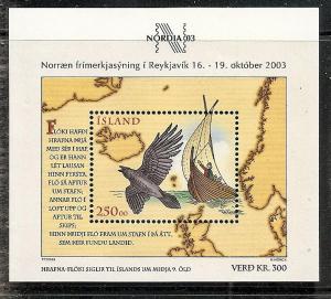 Iceland 988 MNH 2003 Nordia Phil. Exhib. Souv. Sheet