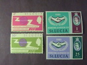 ST. LUCIA # 197-200-MINT NEVER/HINGED---2 COMPLETE SETS-----1965