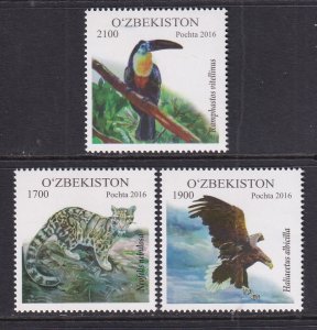 Uzbekistan 812-814 Animals MNH VF