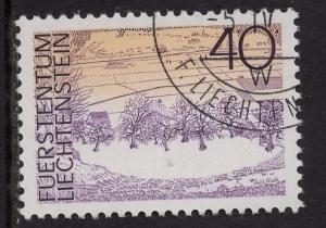 Liechtenstein   #518  1972   cancelled  landscapes  40rp