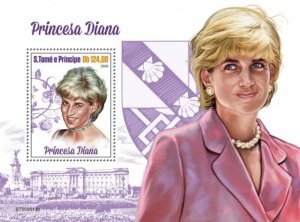 St Thomas - 2020 Diana Princess of Wales - Stamp Souvenir Sheet - ST200513b